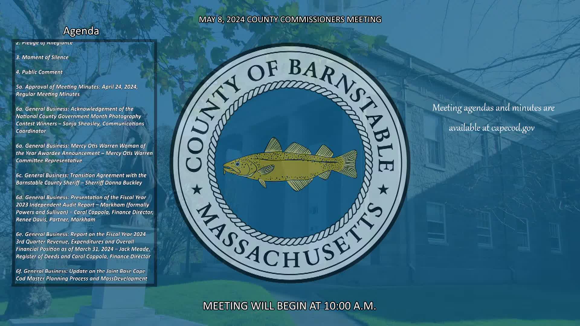 Thumbnail image for May 8, 2024 County Commissioners Meeting