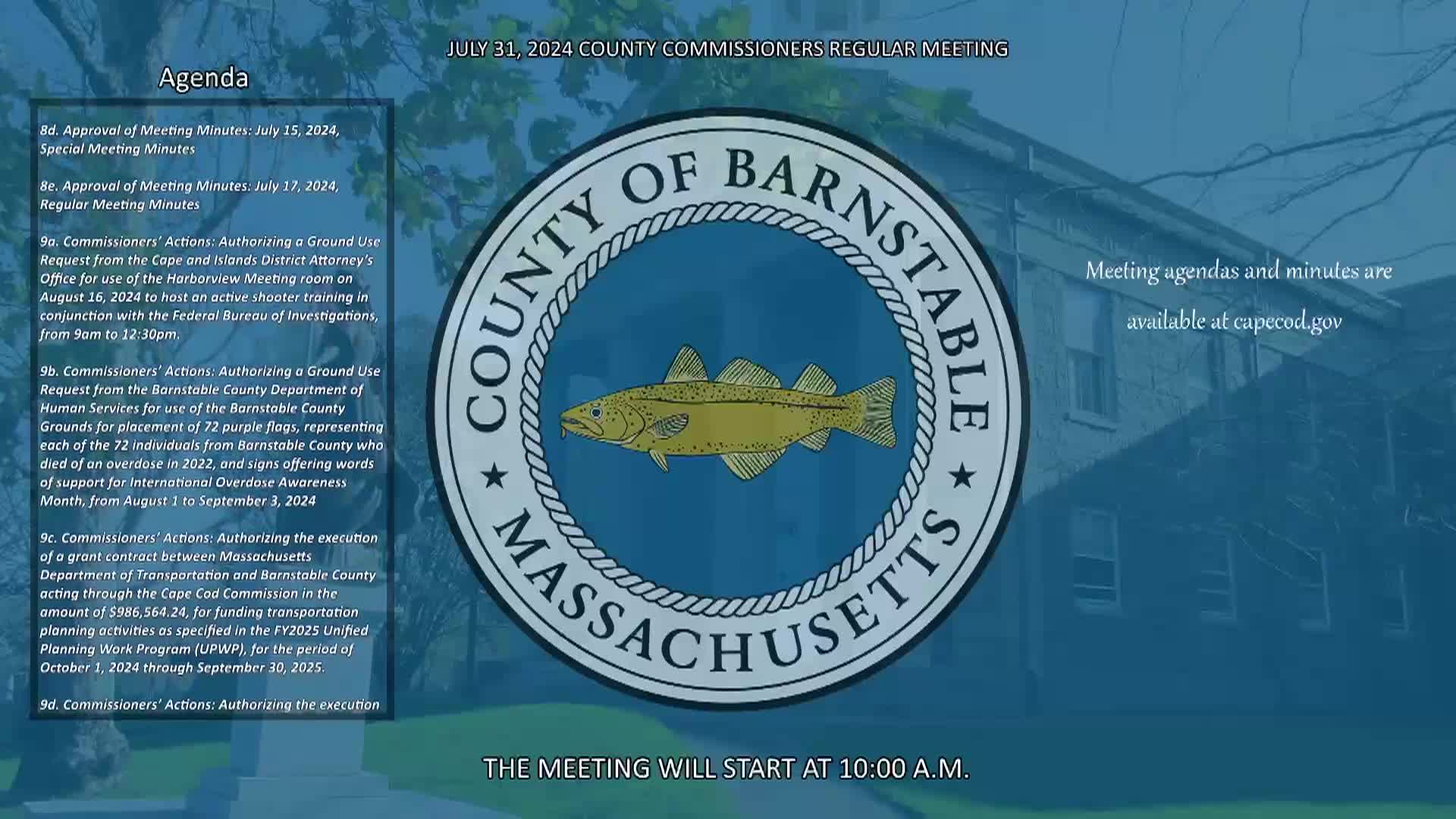 Thumbnail image for County Commissioners - Regular Meeting July 31 2024