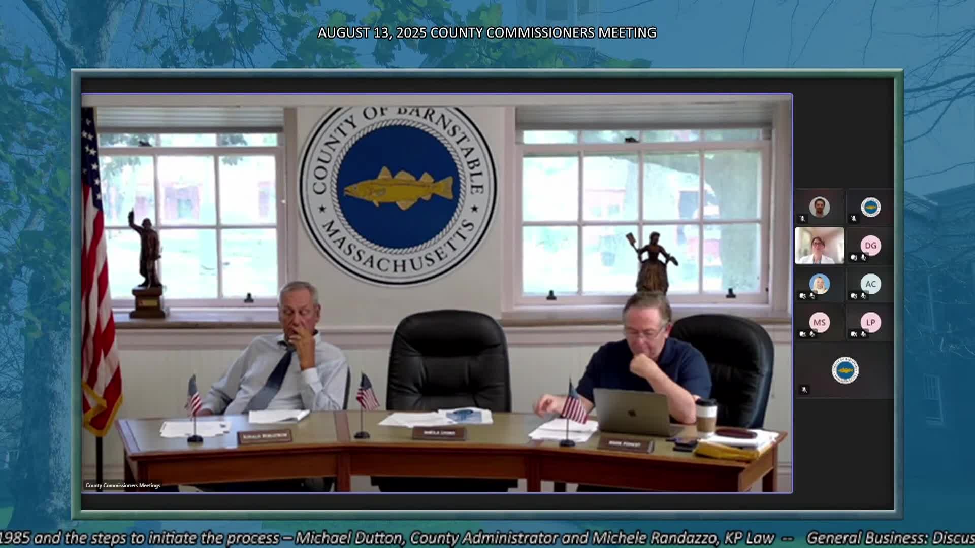 Barnstable County Commissioners Regular Meeting - August 13, 2025