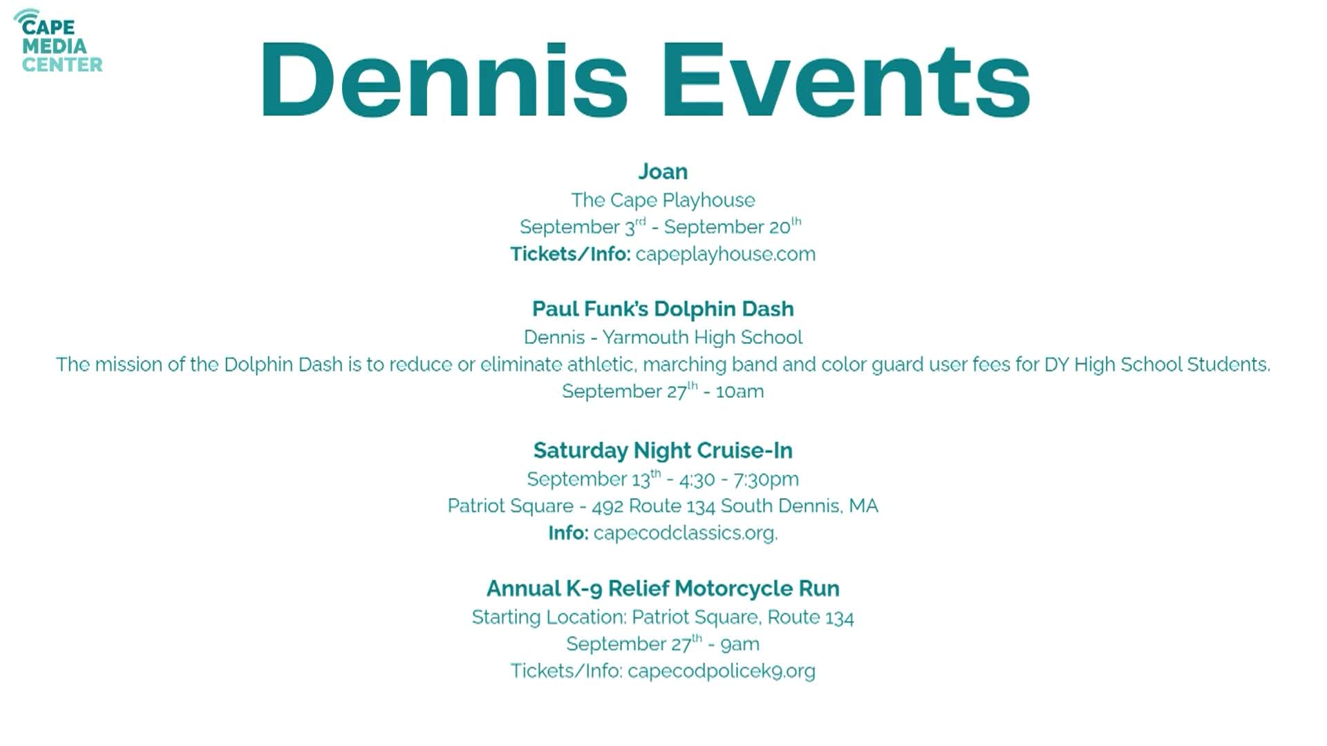 Dennis Events 9-5