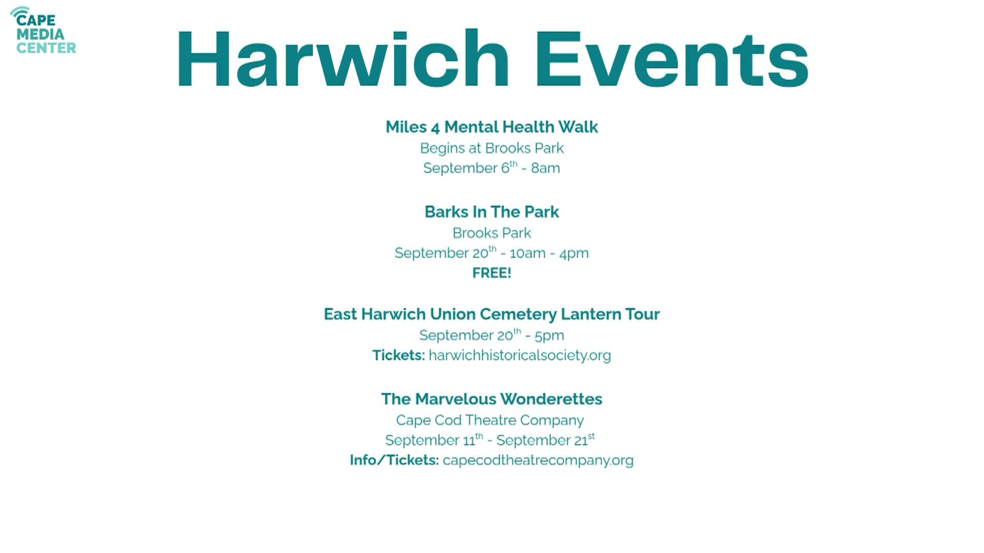 Harwich Events 9-5