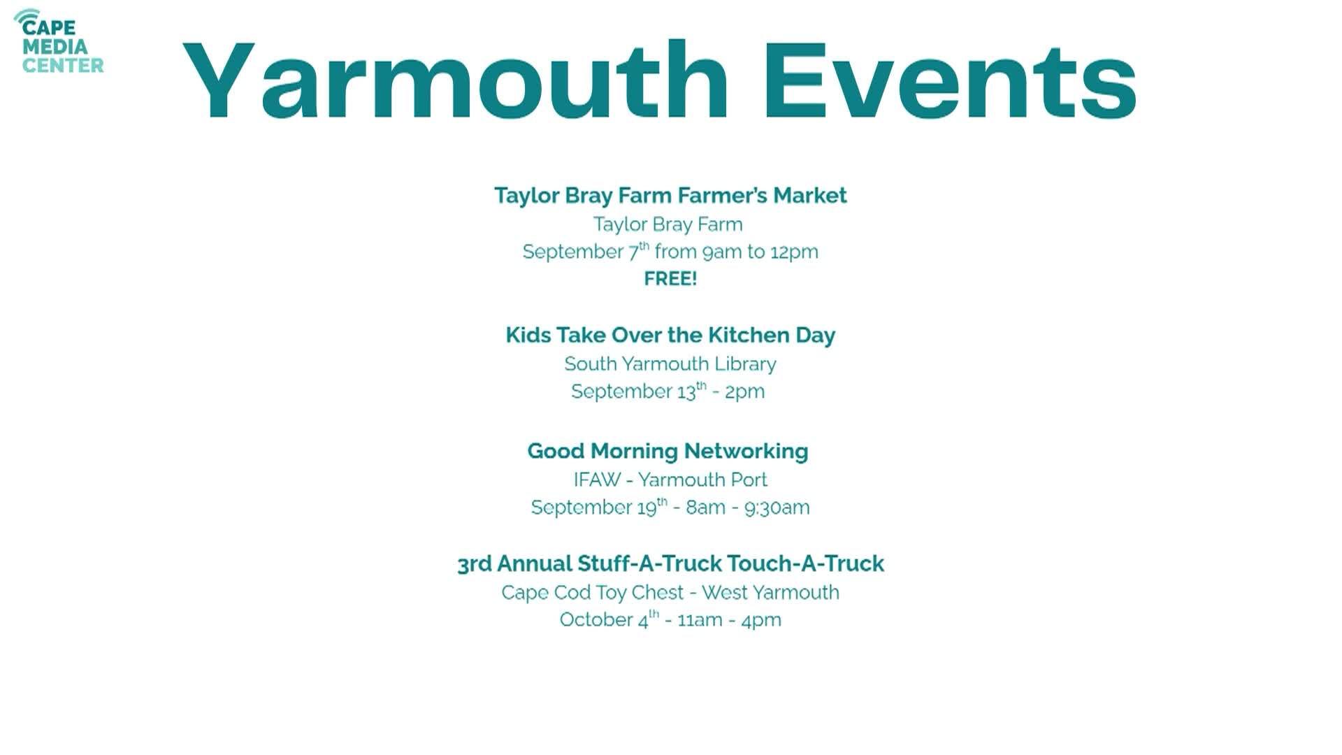 Yarmouth Events 9-5