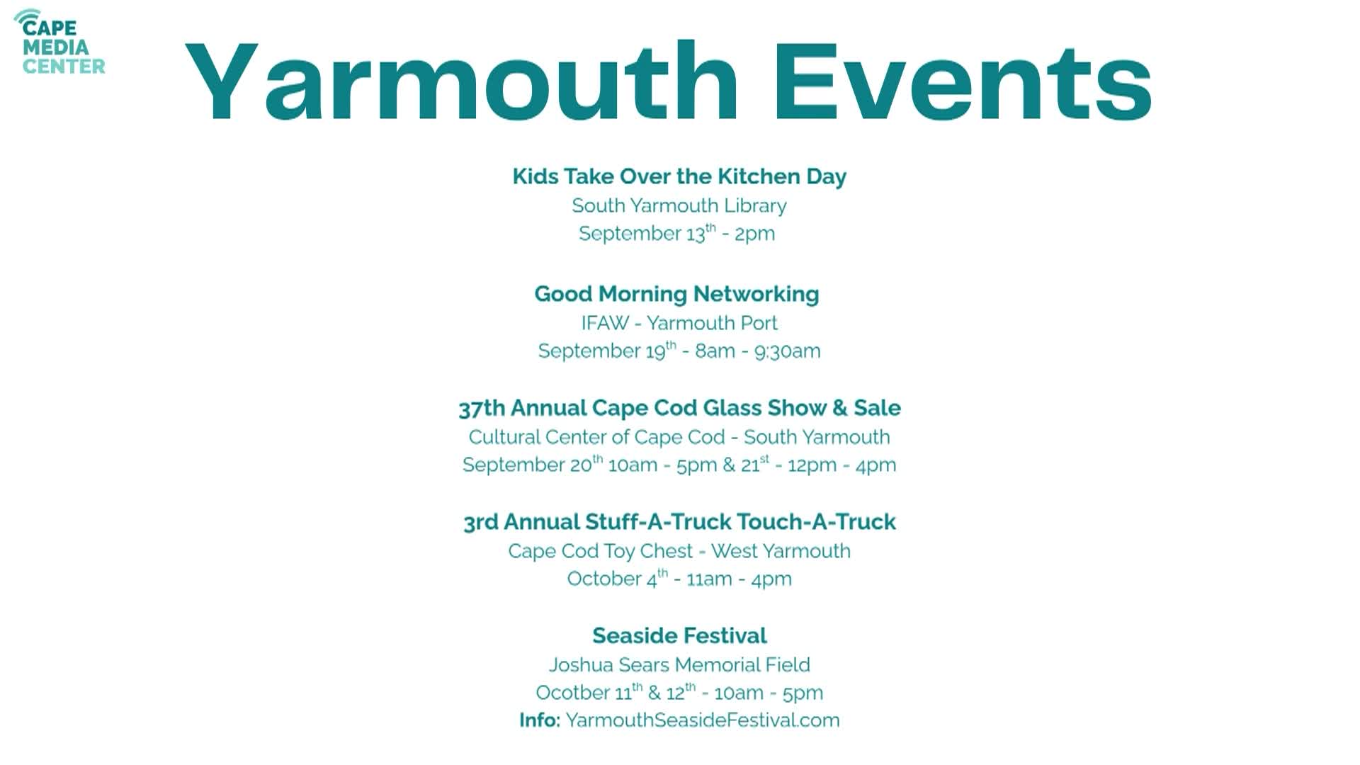 Yarmouth Bulletin Events 9-12