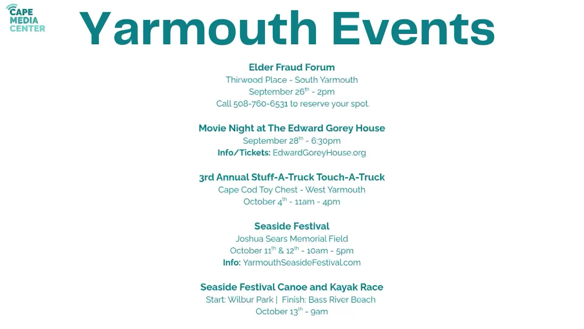 Thumbnail image for Yarmouth Events 9-26