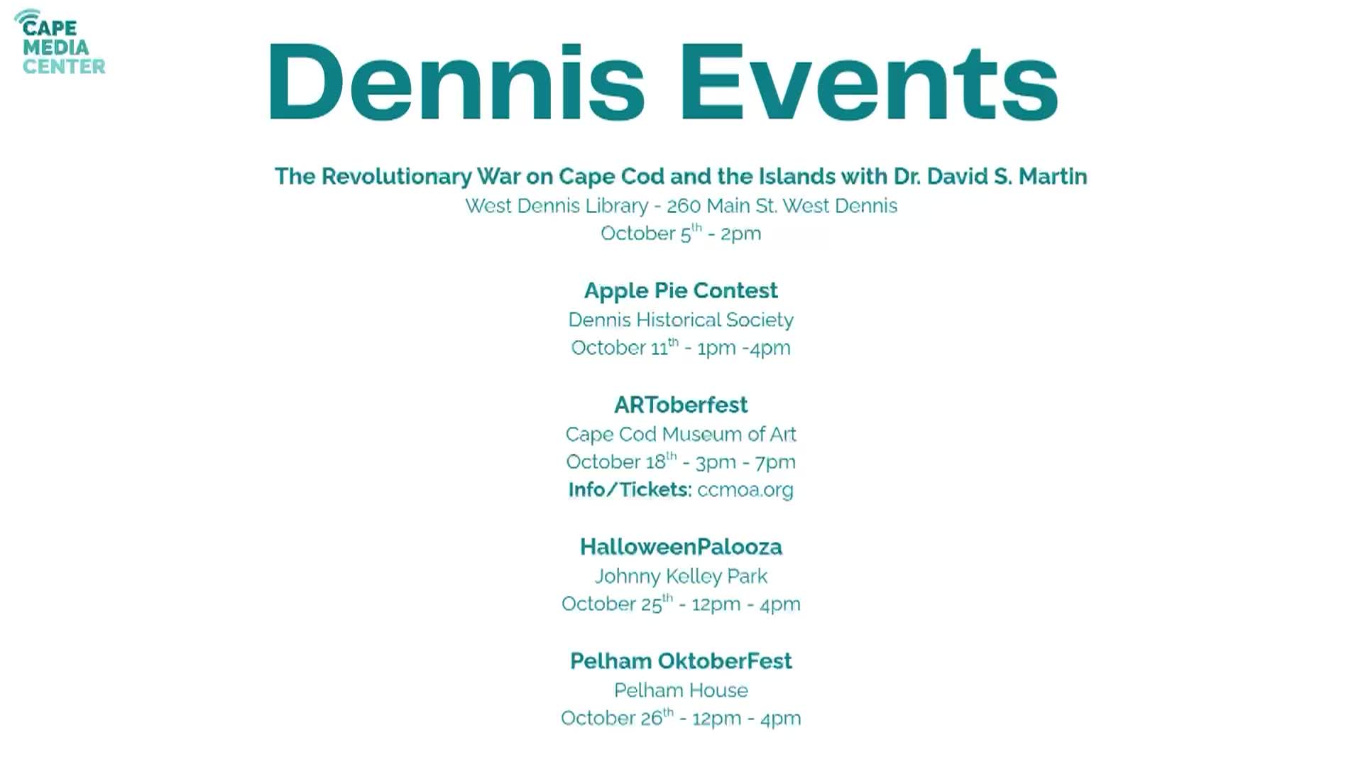 Thumbnail image for Dennis Events 10-3