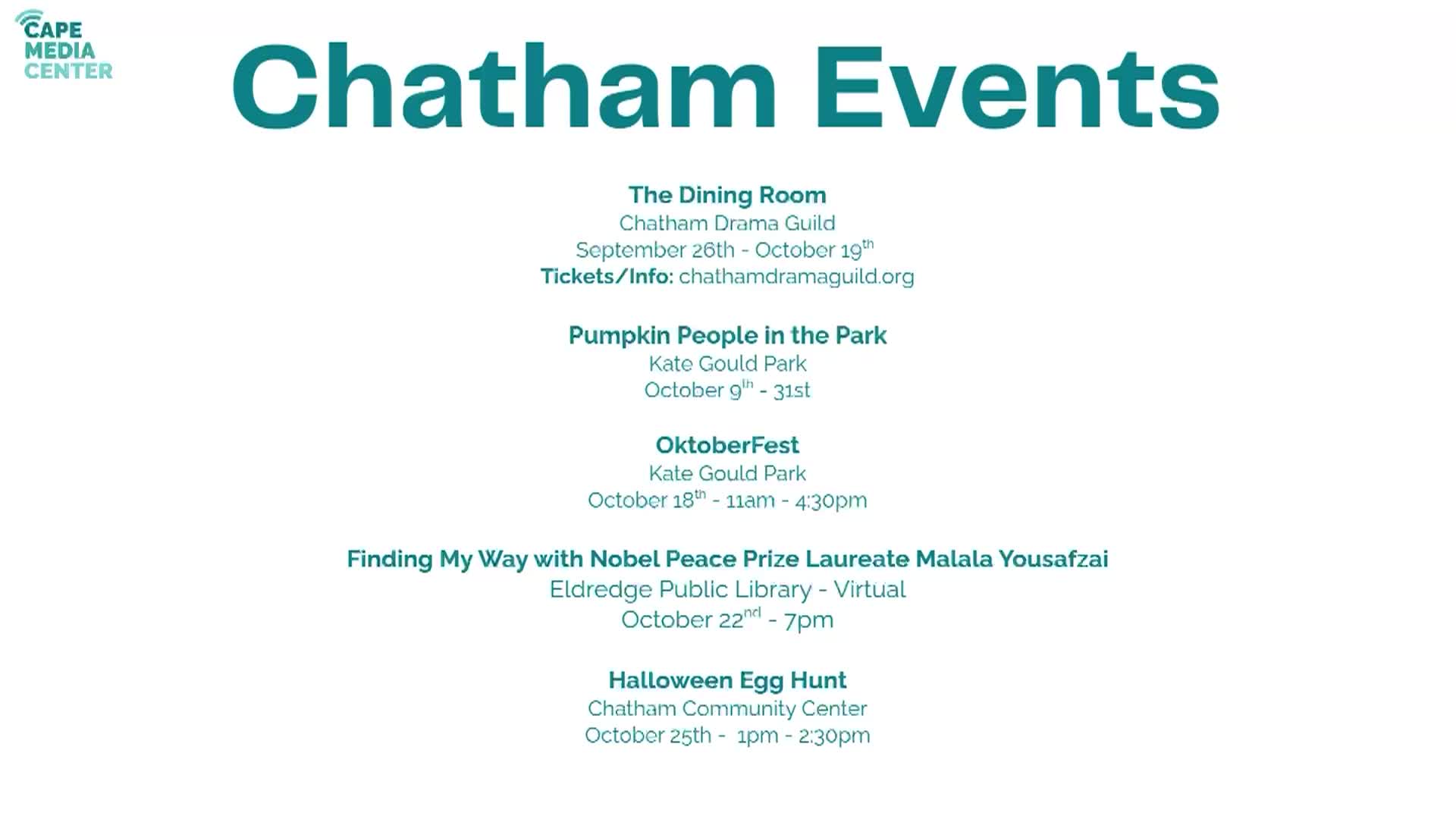 Chatham Events 10-10