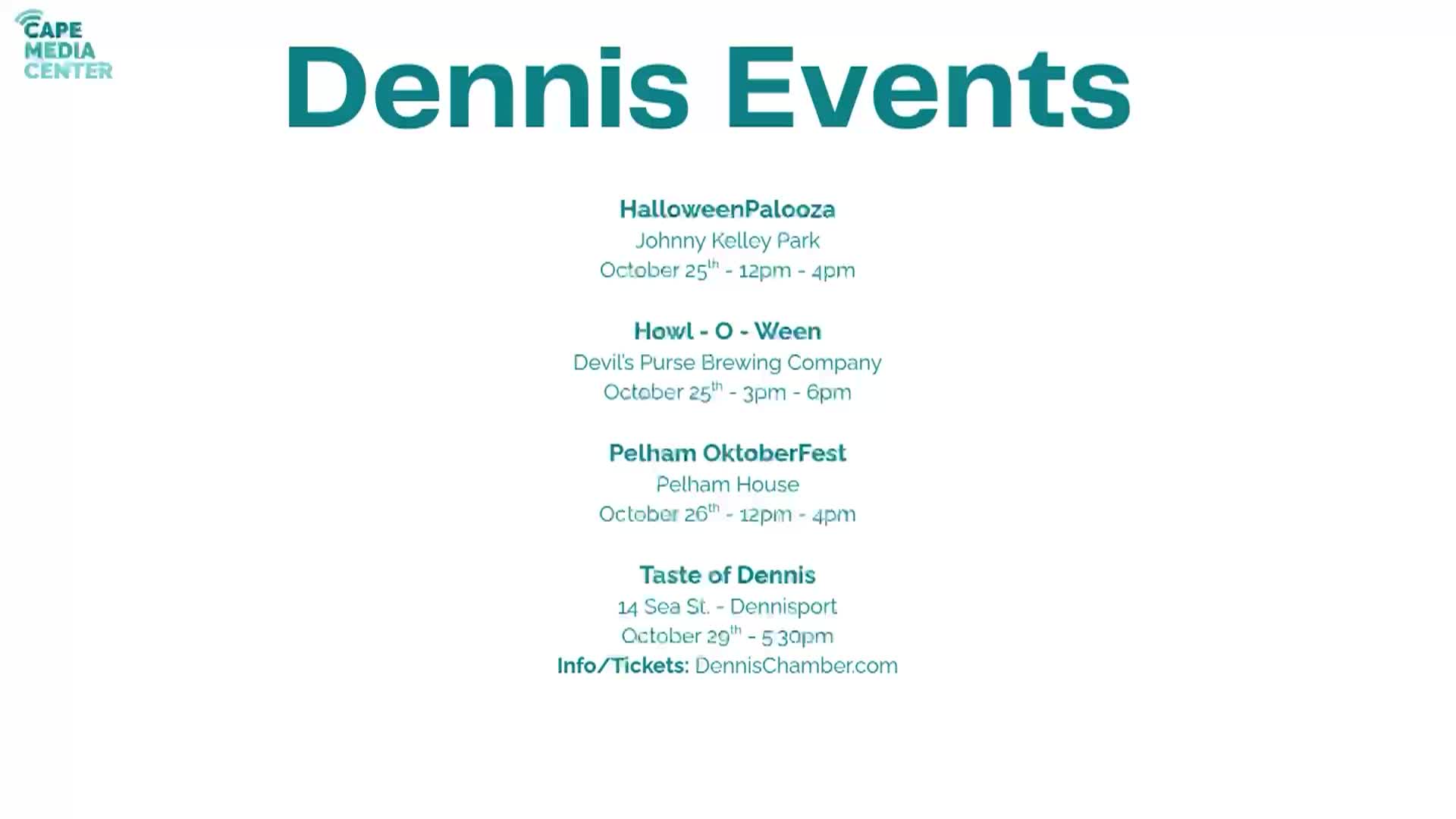 Dennis Events 10-24