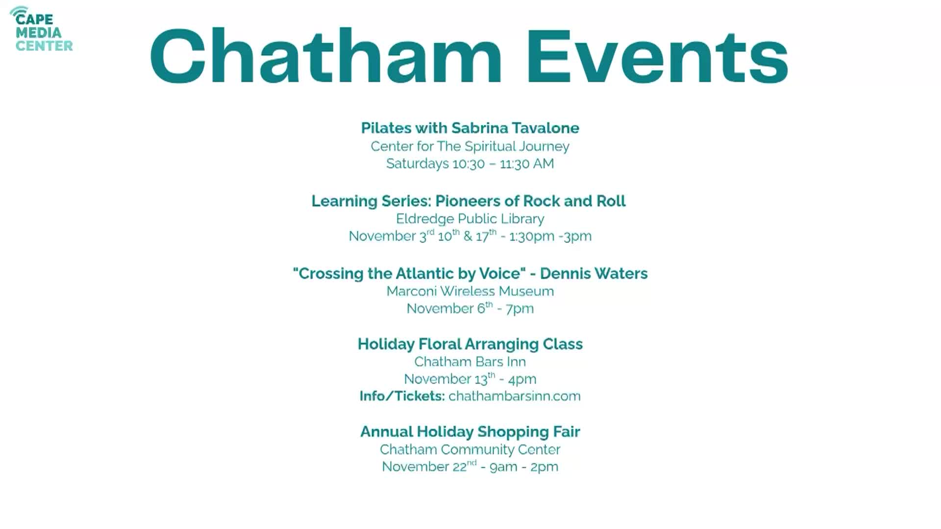 Chatham Events 10-31