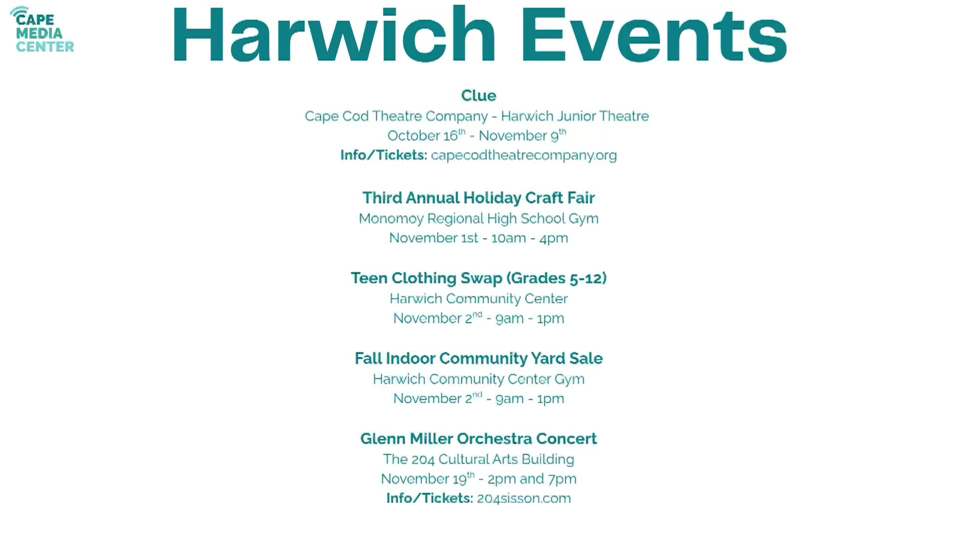Thumbnail image for Harwich Events 10-31