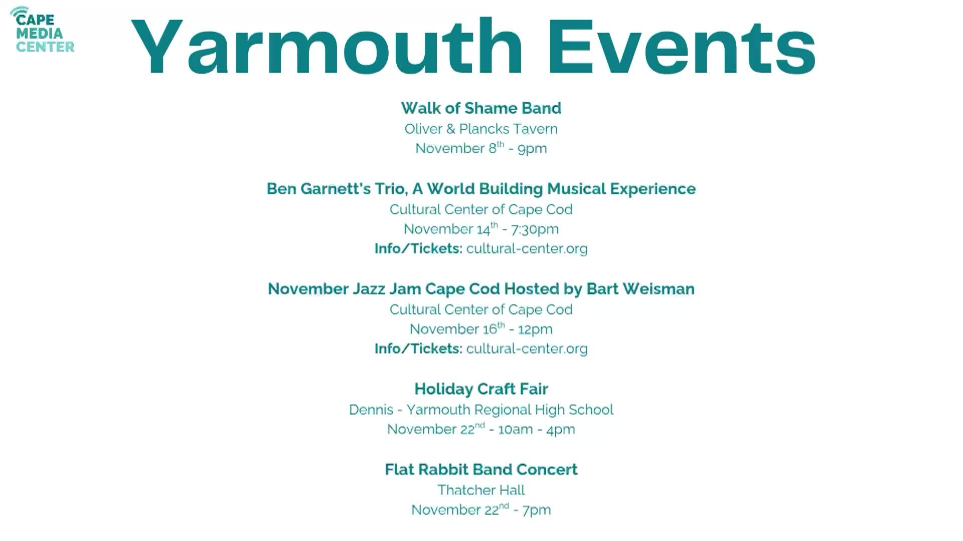 Thumbnail image for Yarmouth Events 11-7