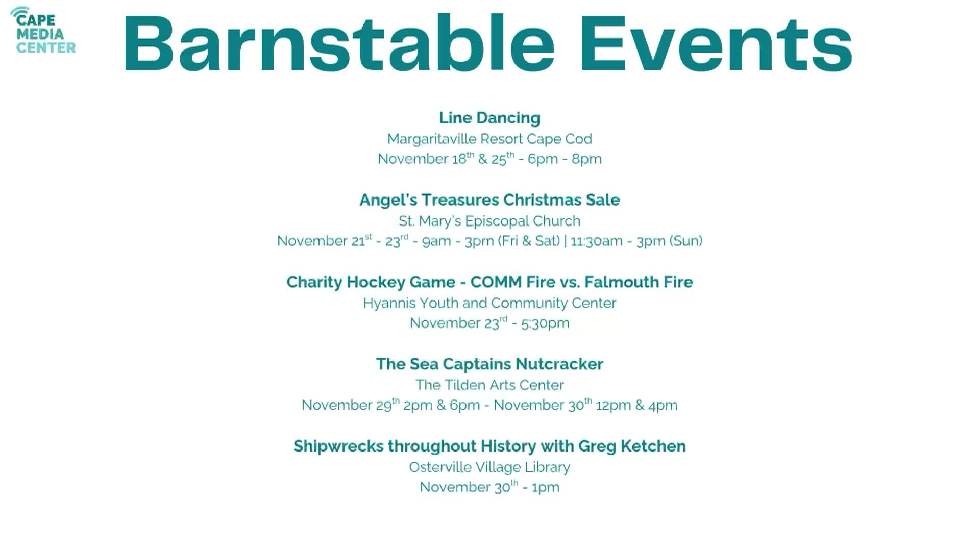 Barnstable Events 11-14