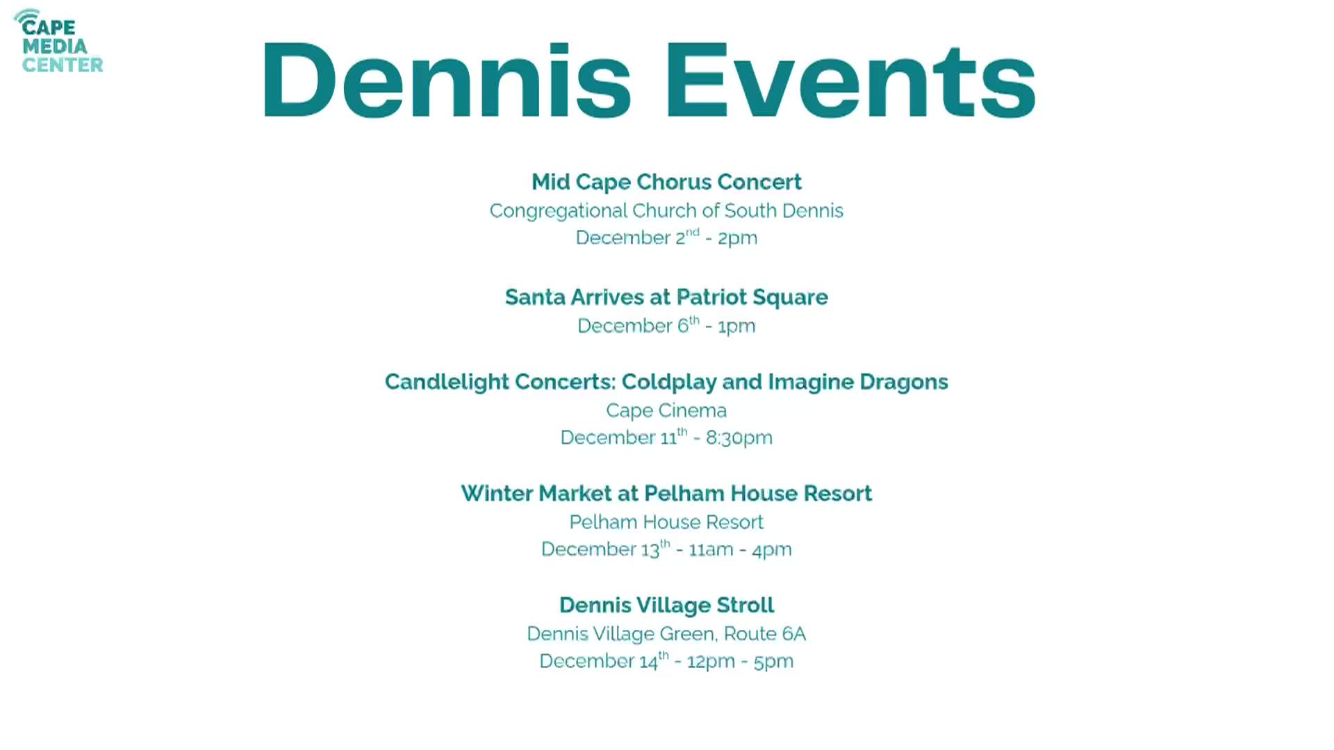 Dennis Events 11-28