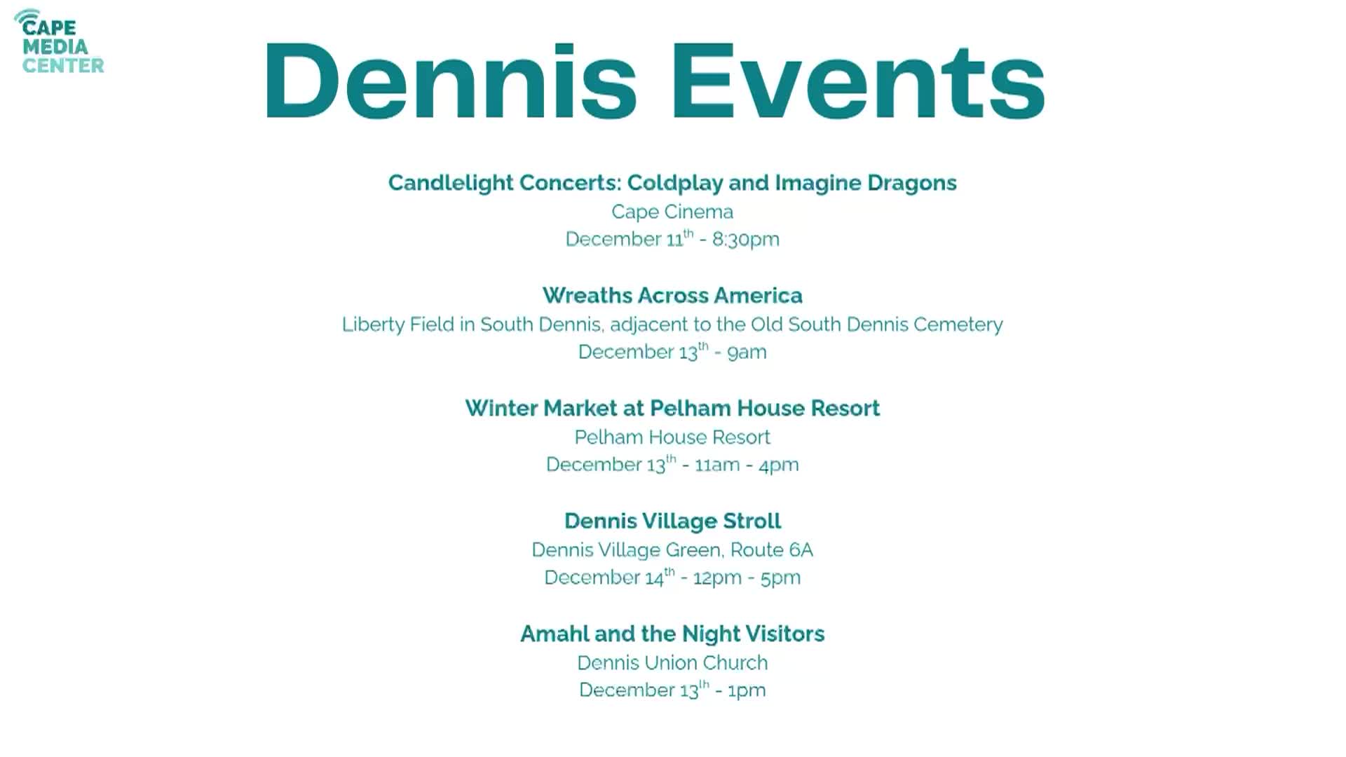 Dennis Events 12-5