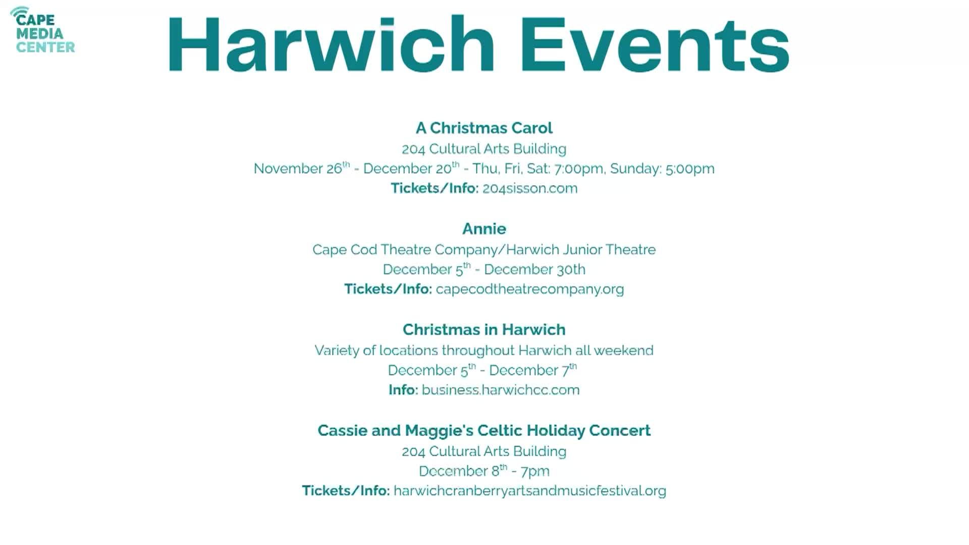 Harwich Events 12-5