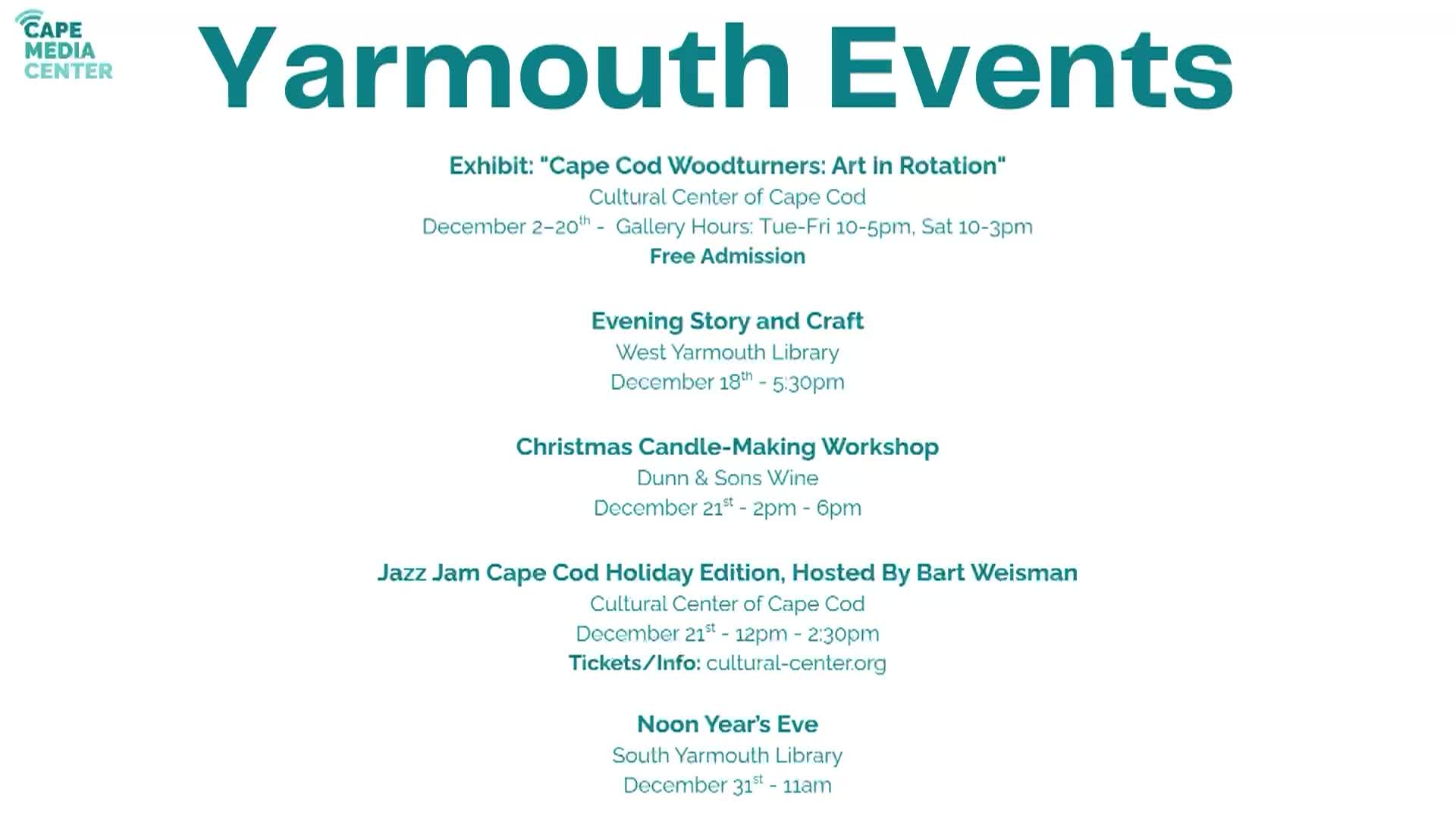 Thumbnail image for Yarmouth Events 12-12