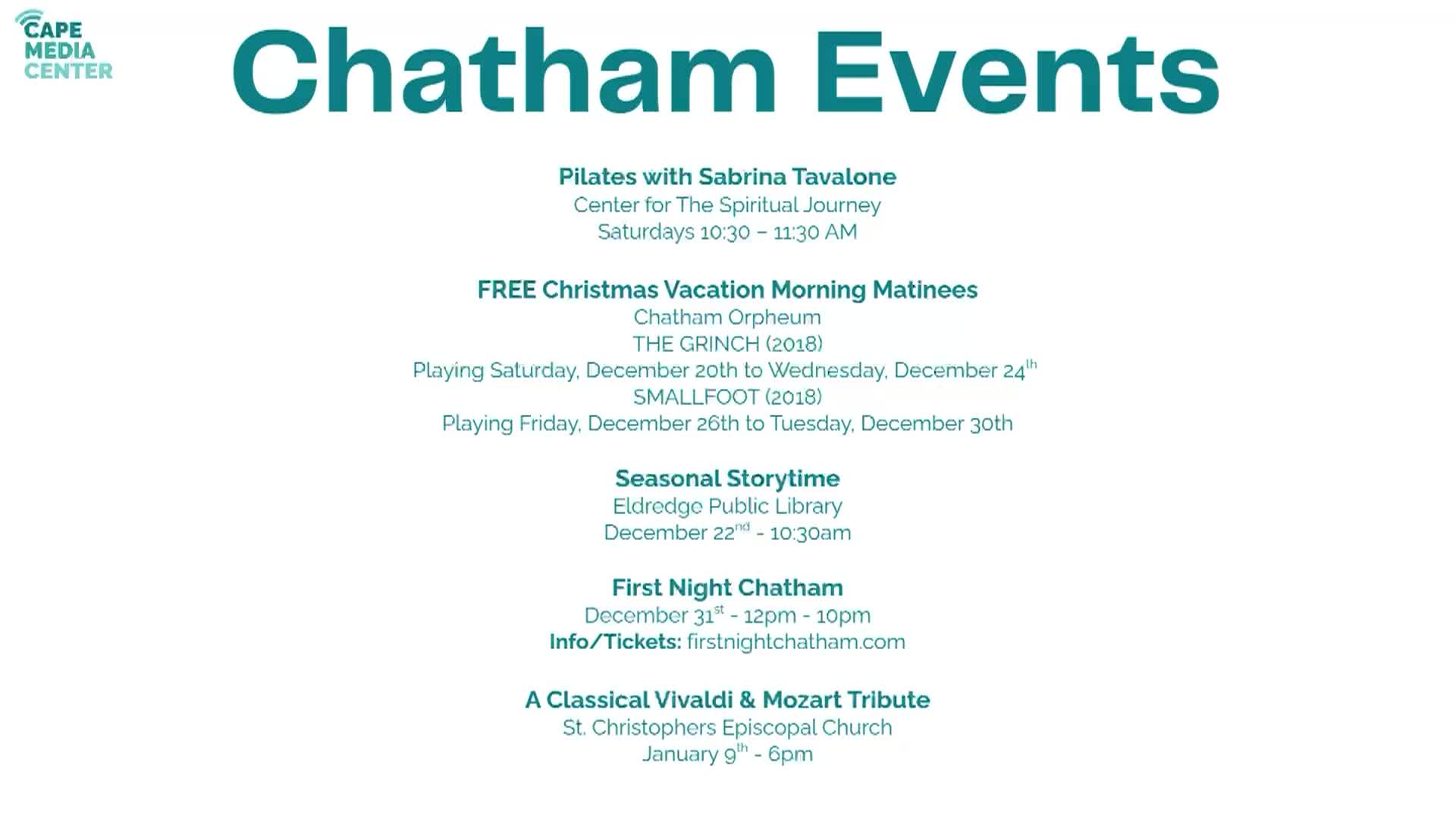 Chatham Events 12-20