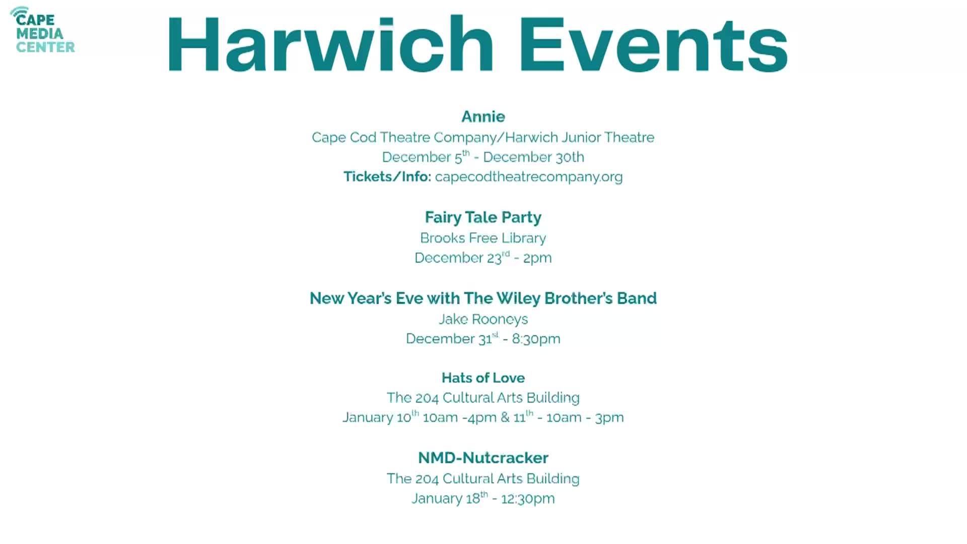 Harwich Events 12-20