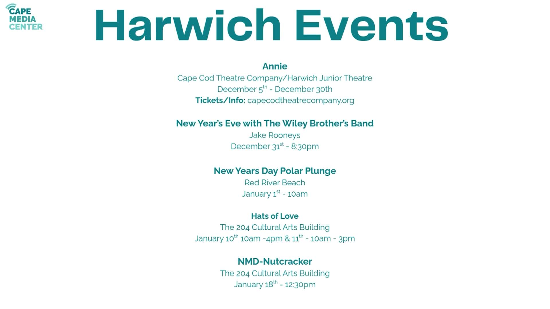 Harwich Events 12-26