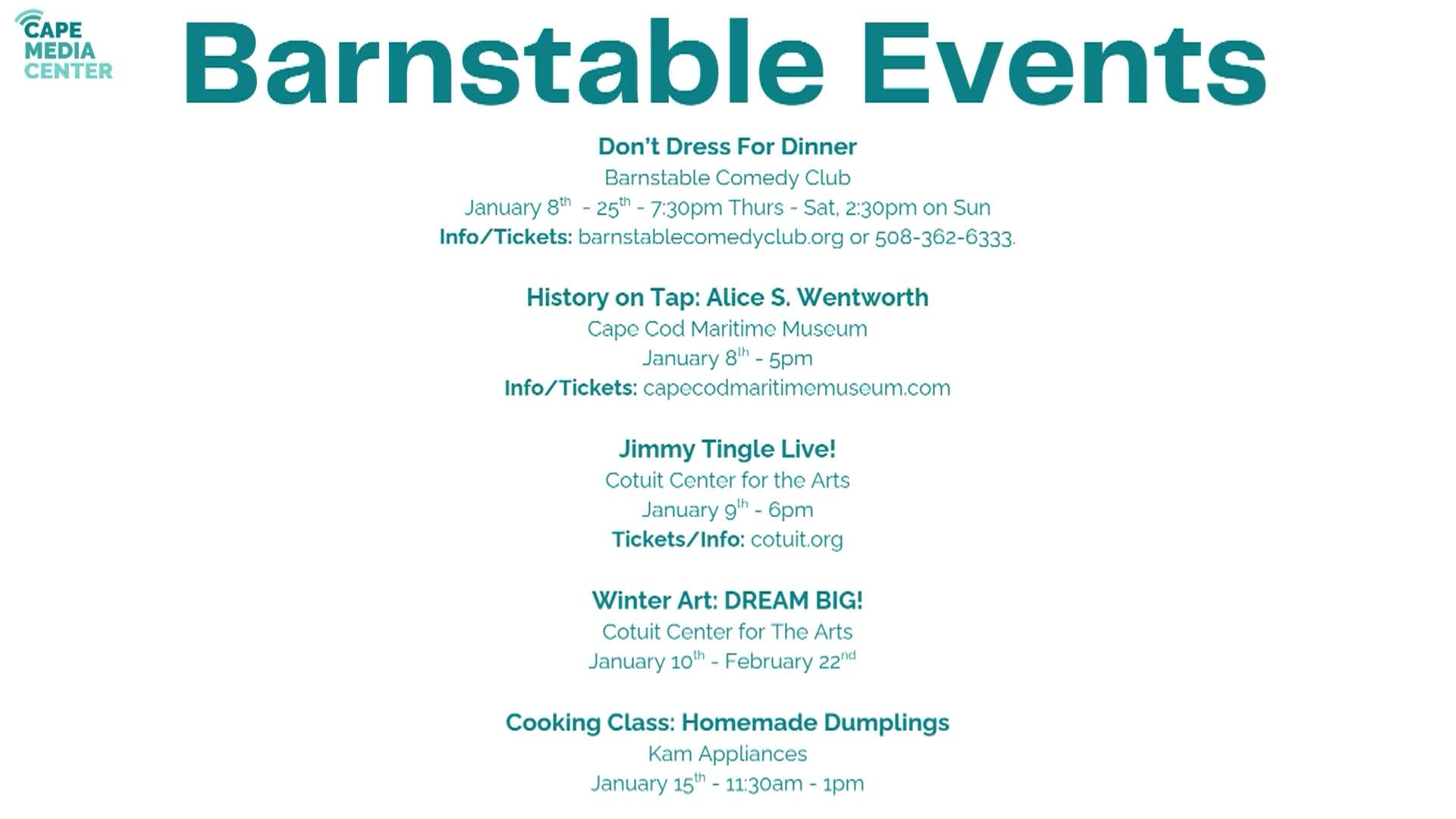Barnstable Events 1-2