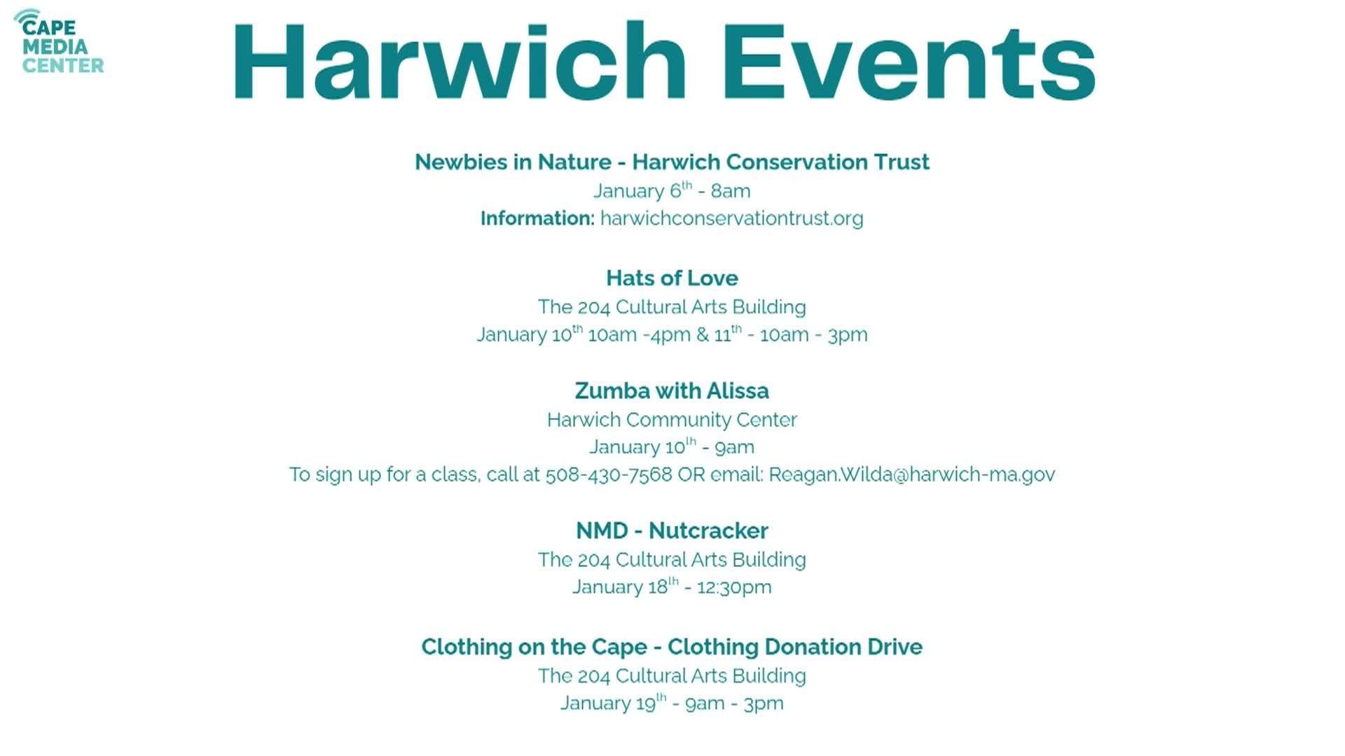 Harwich 1-2 Events