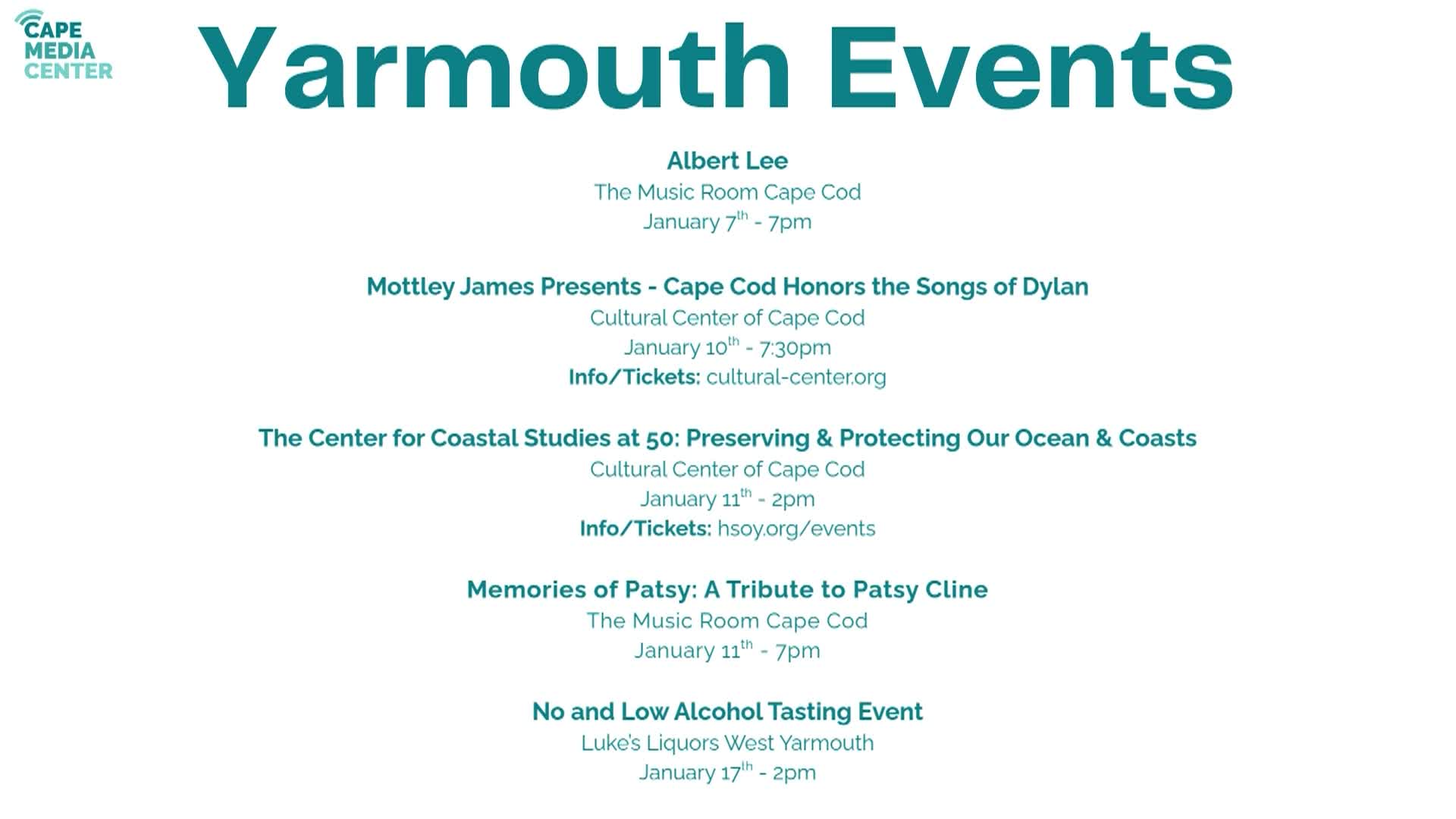 Yarmouth Events 1-2