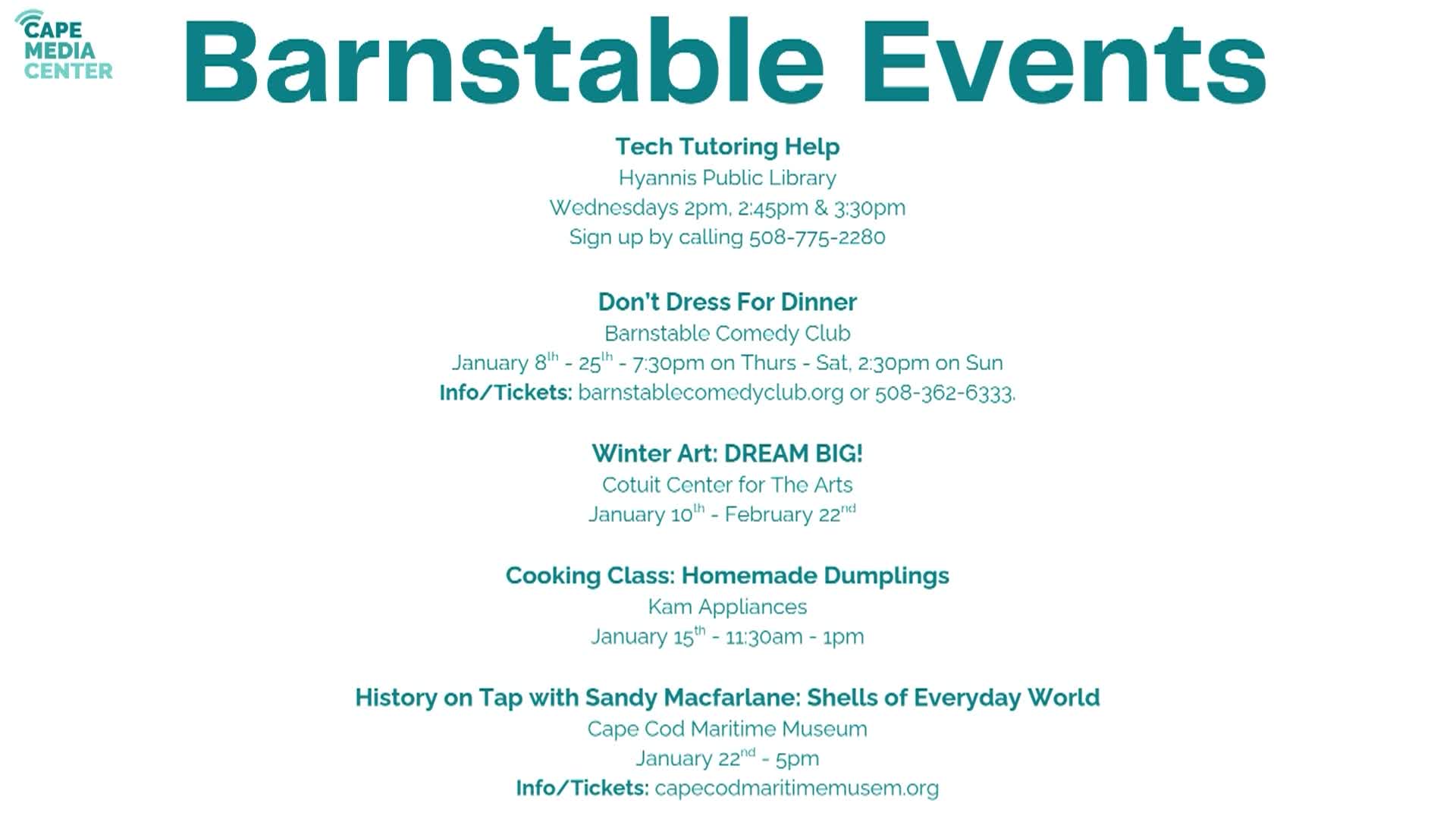 Barnstable events 1-9