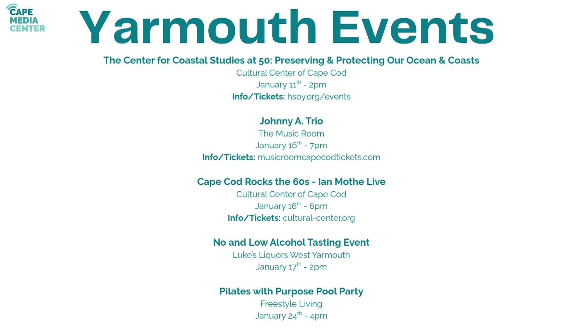 Yarmouth events 1-9