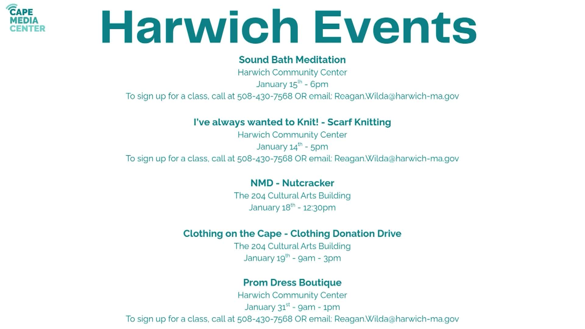 Harwich events 1-9