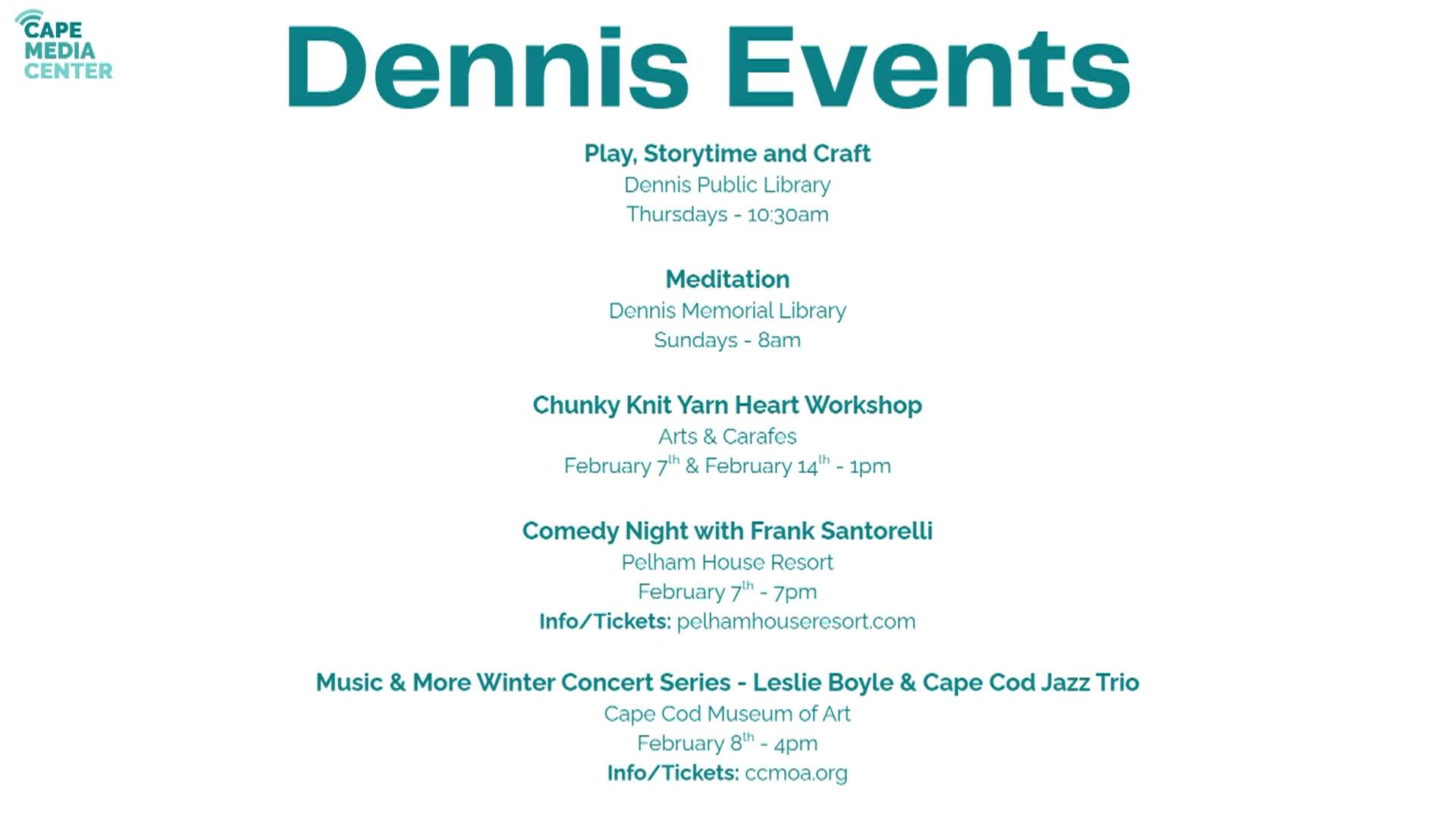Thumbnail image for Dennis Events 1-30-26