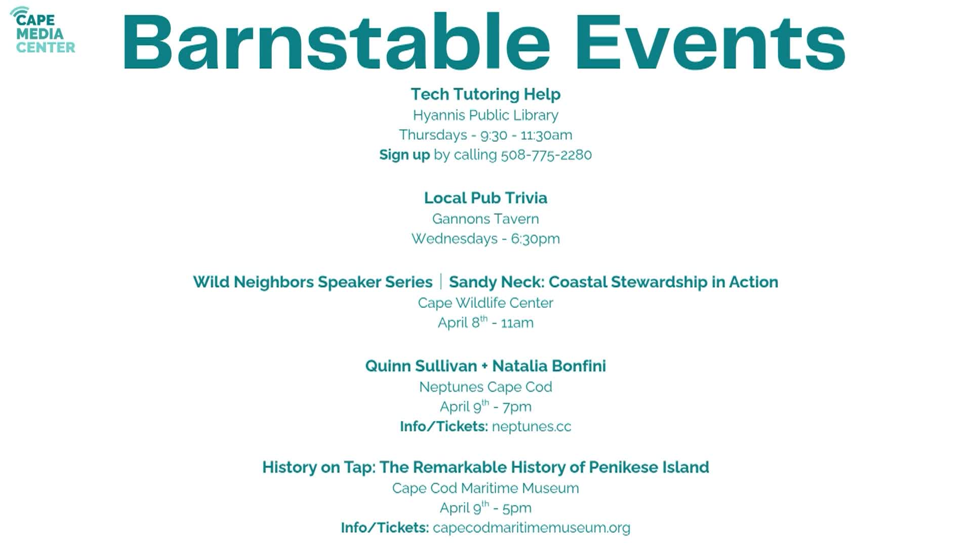 Thumbnail image for Barnstable Events 4-3