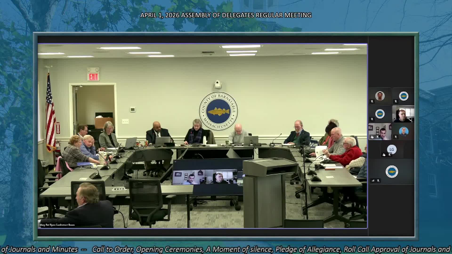 Thumbnail image for Barnstable County Assembly of Delegates Regular Meeting - April 1 2026
