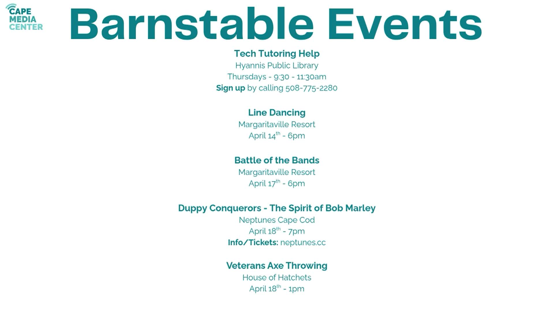 Thumbnail image for Barnstable Events 4-10