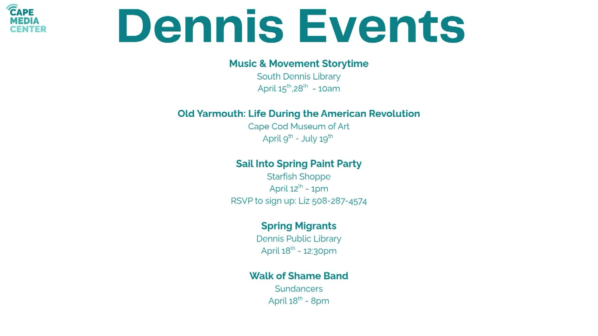 Thumbnail image for Dennis Events 4-10