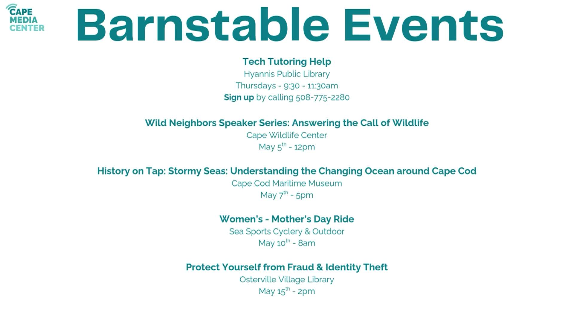 Thumbnail image for Barnstable Events 5-1