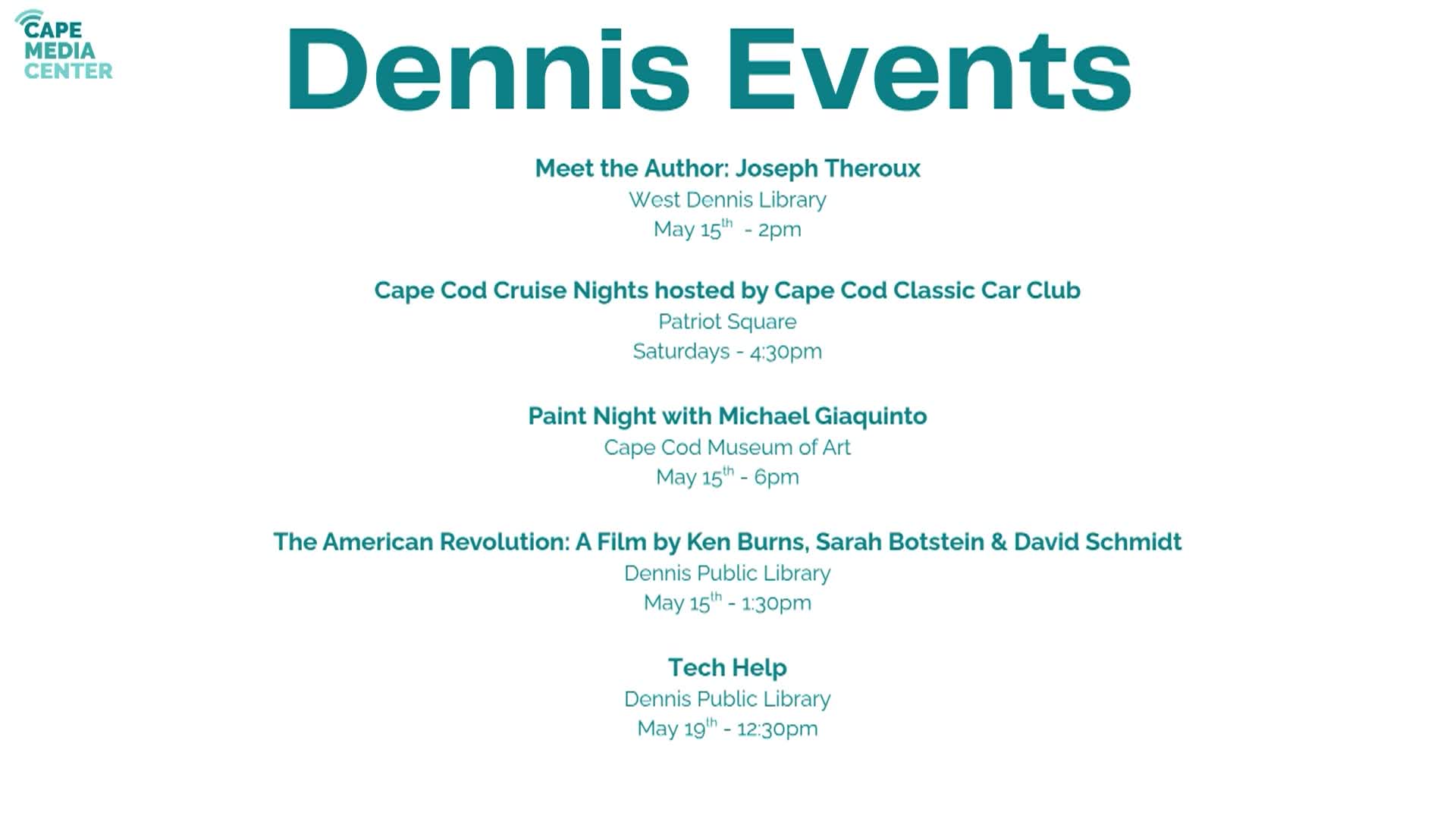 Thumbnail image for Dennis Events 5-8