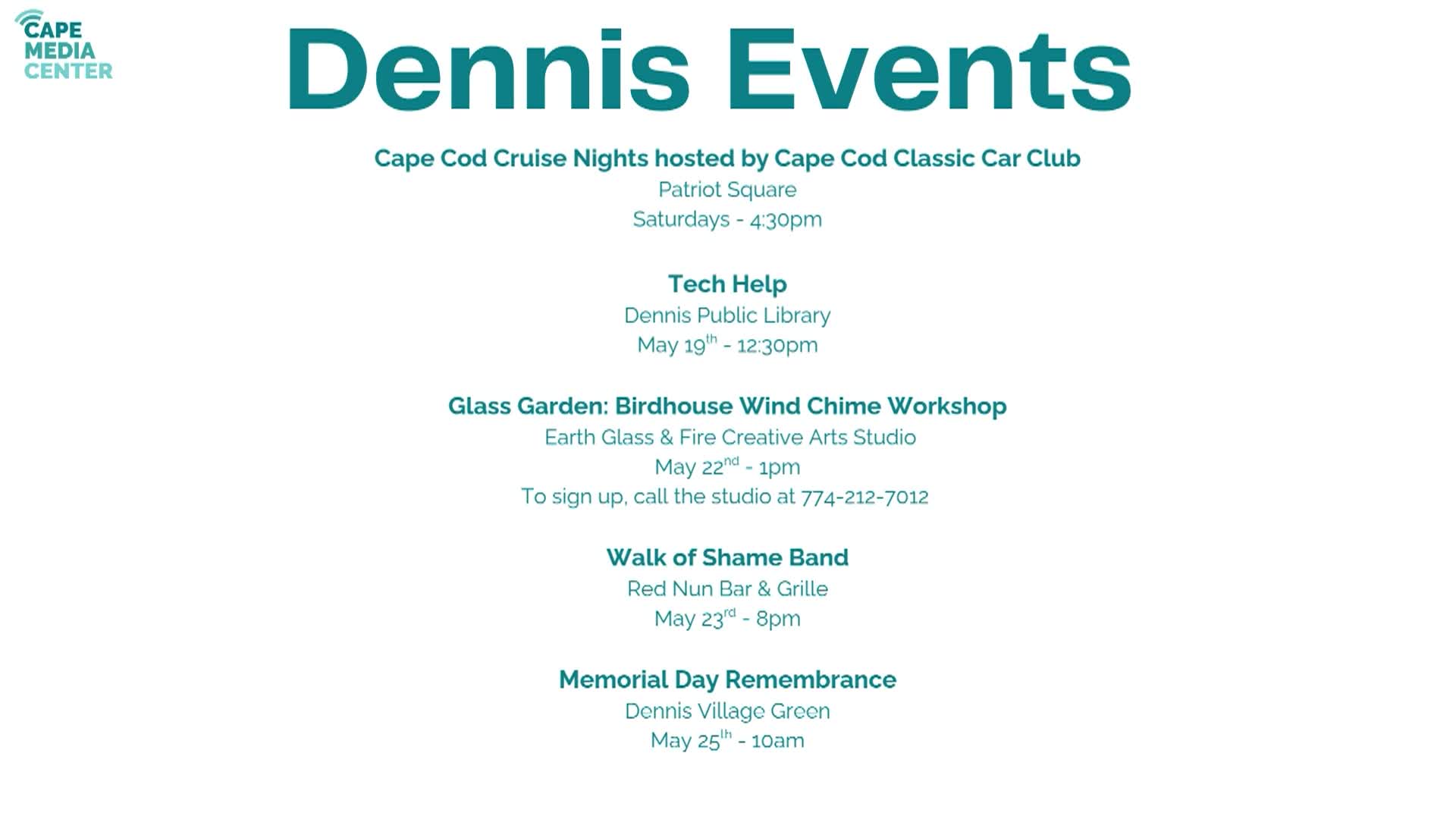 Thumbnail image for Dennis Events 5-15