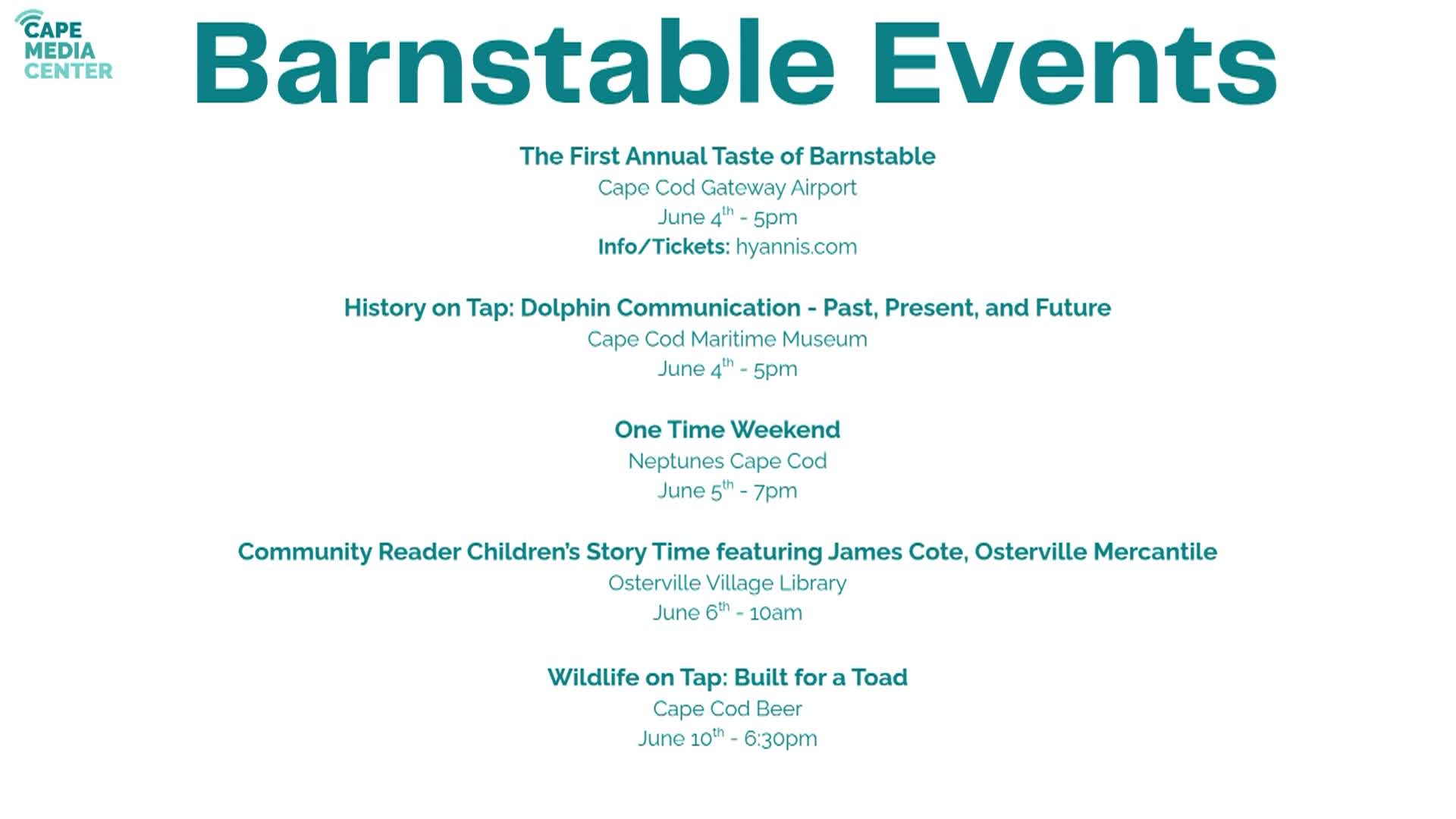 Thumbnail image for Barnstable Events 5-29