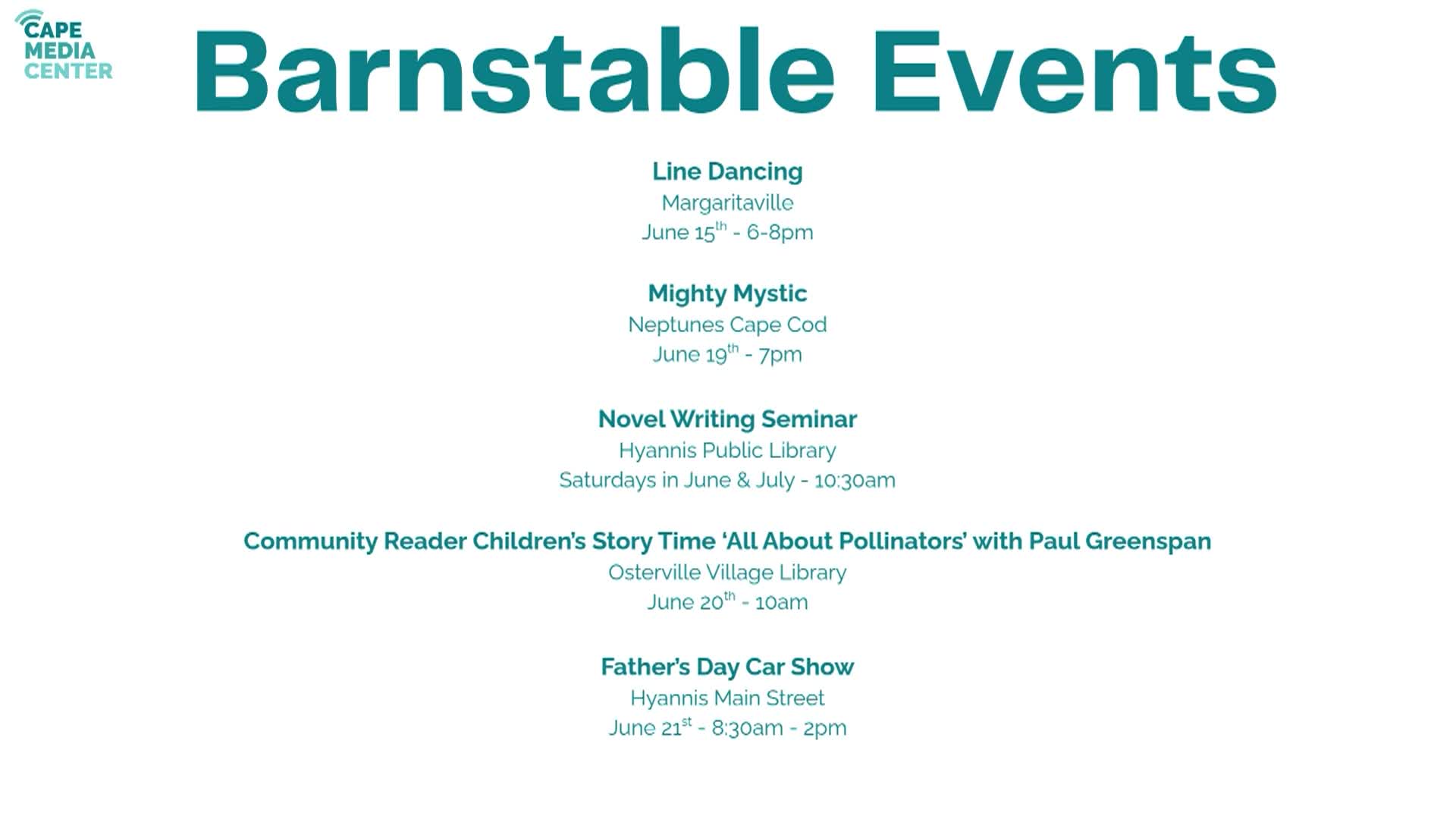 Thumbnail image for Barnstable Events 6-12