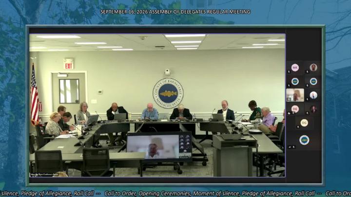 Thumbnail image for Barnstable County Assembly of Delegates Regular Meeting - September 16, 2026