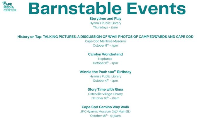 Thumbnail image for Barnstable Events 10-2