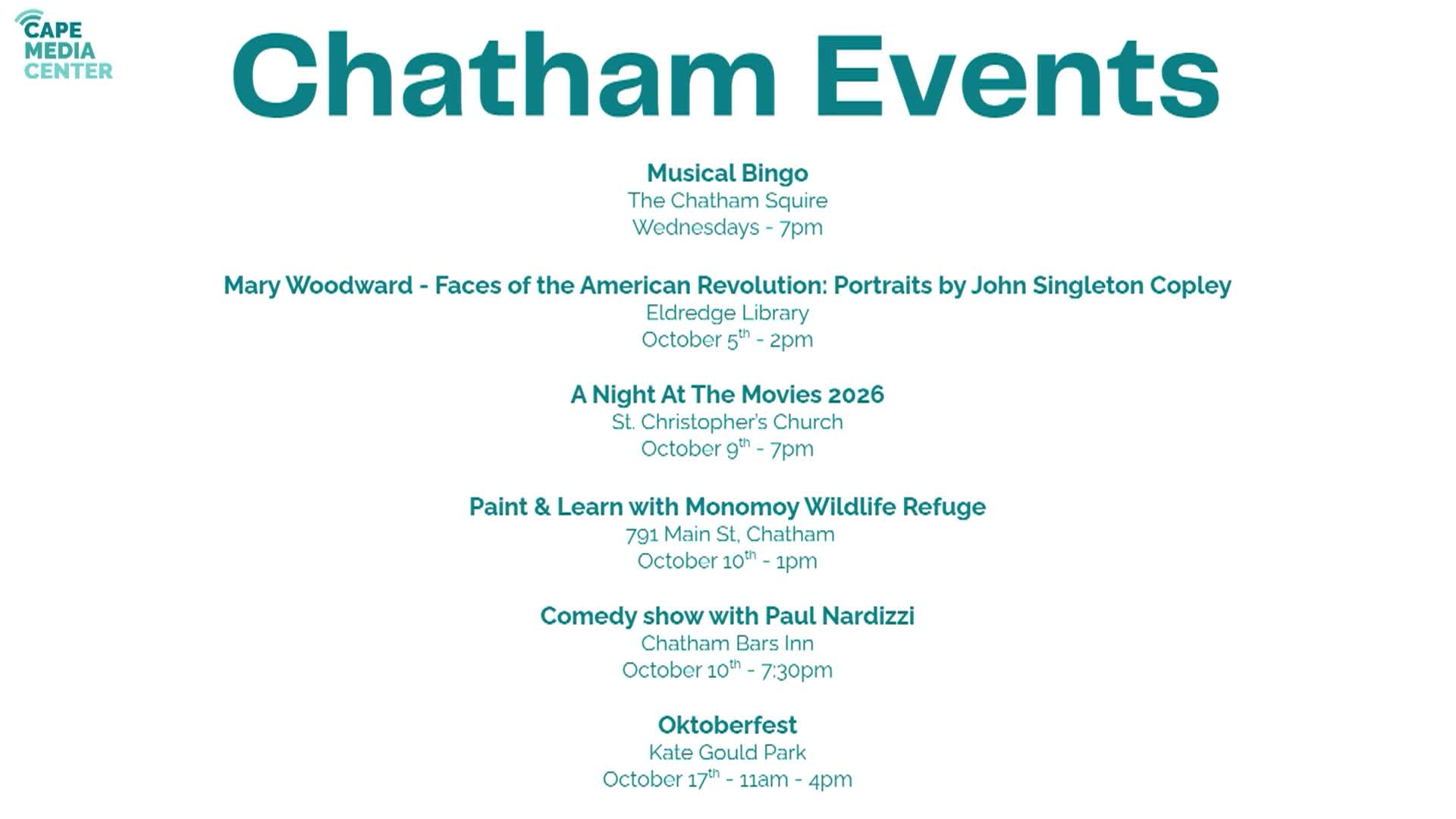 Thumbnail image for Chatham Events 10-2