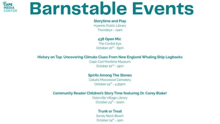 Thumbnail image for Barnstable events 10-16