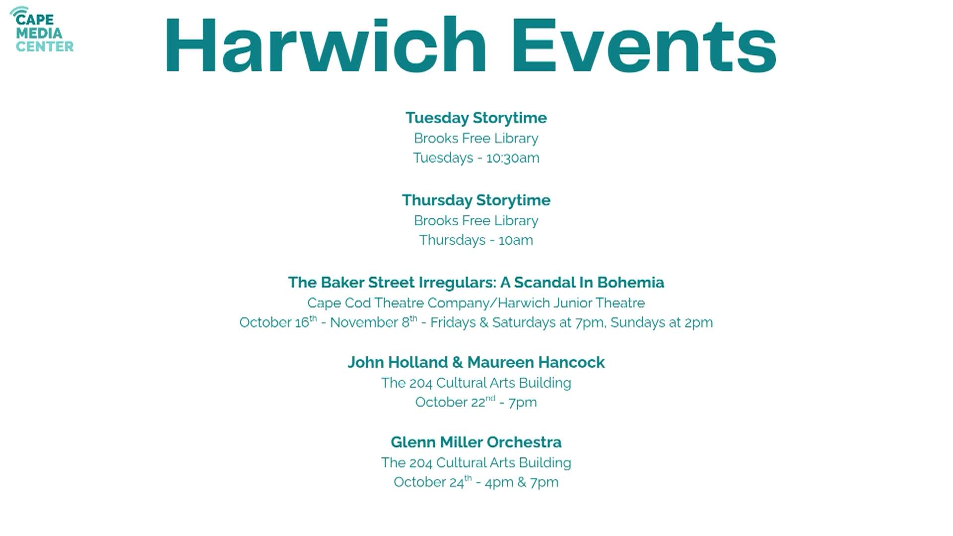 Thumbnail image for Harwich Events 10-16