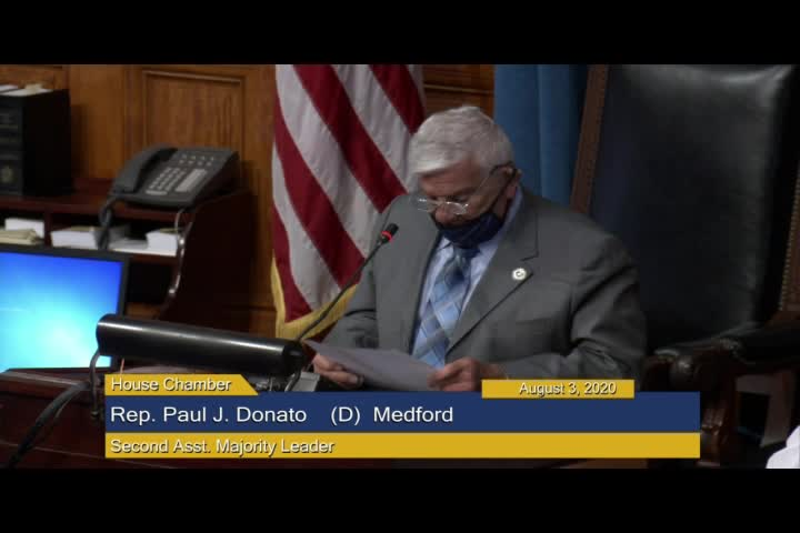 Thumbnail image for MA House of Representatives Session- August 3rd, 2020