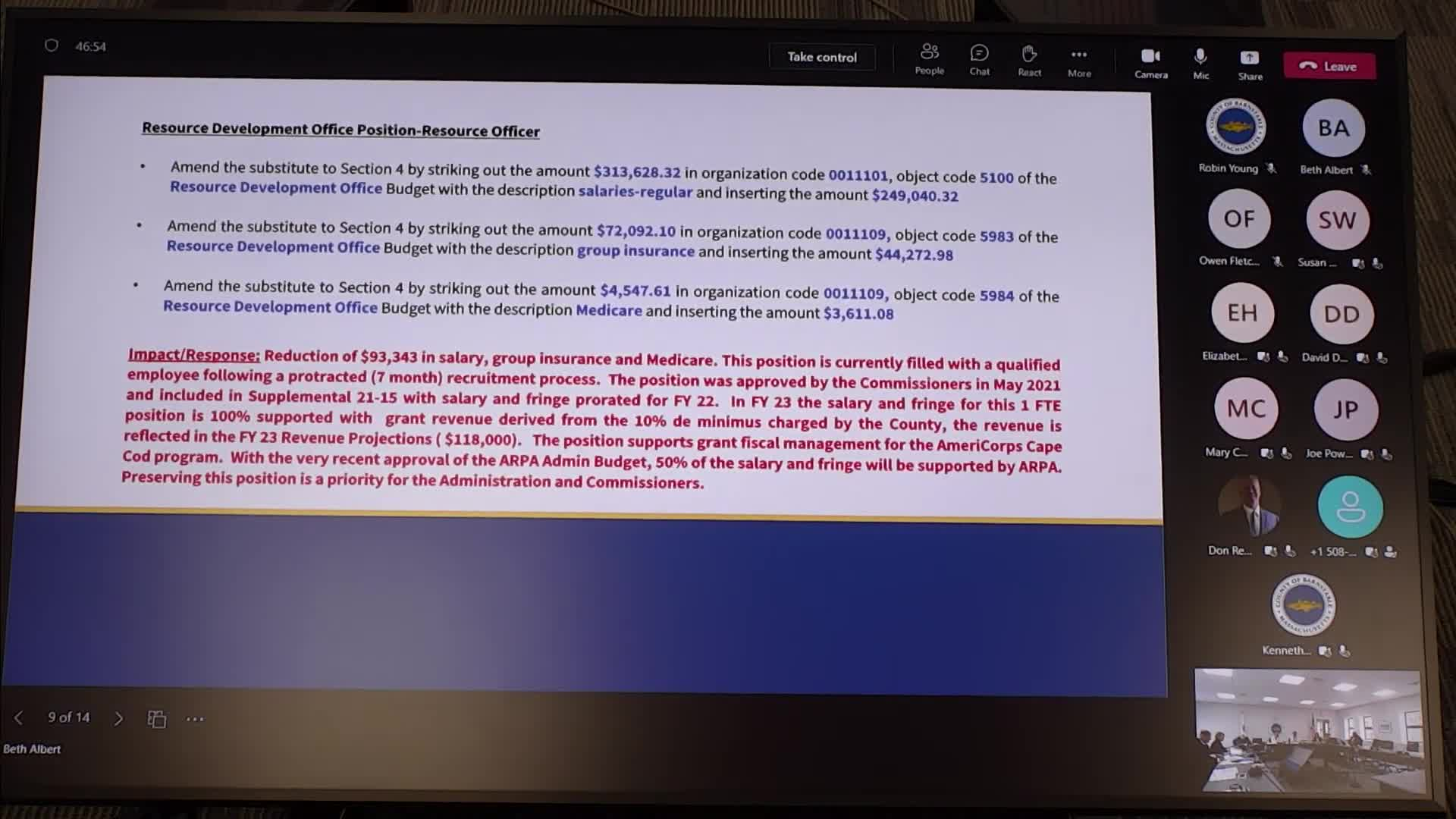 Thumbnail image for May 16, 2022 Barnstable County Budget Reconciliation Committee Meeting