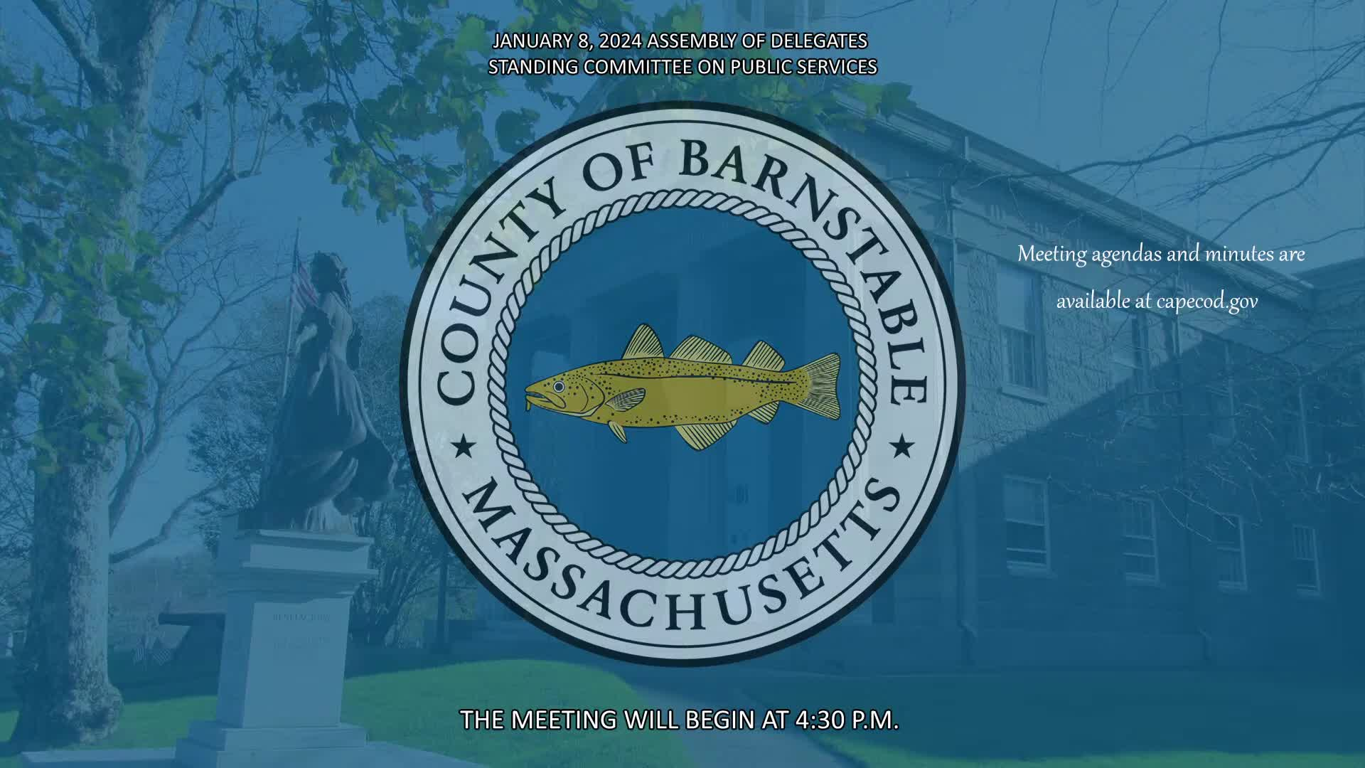 Thumbnail image for January 8, 2024 Assembly of Delegates Standing Committee on Public Services Meeting