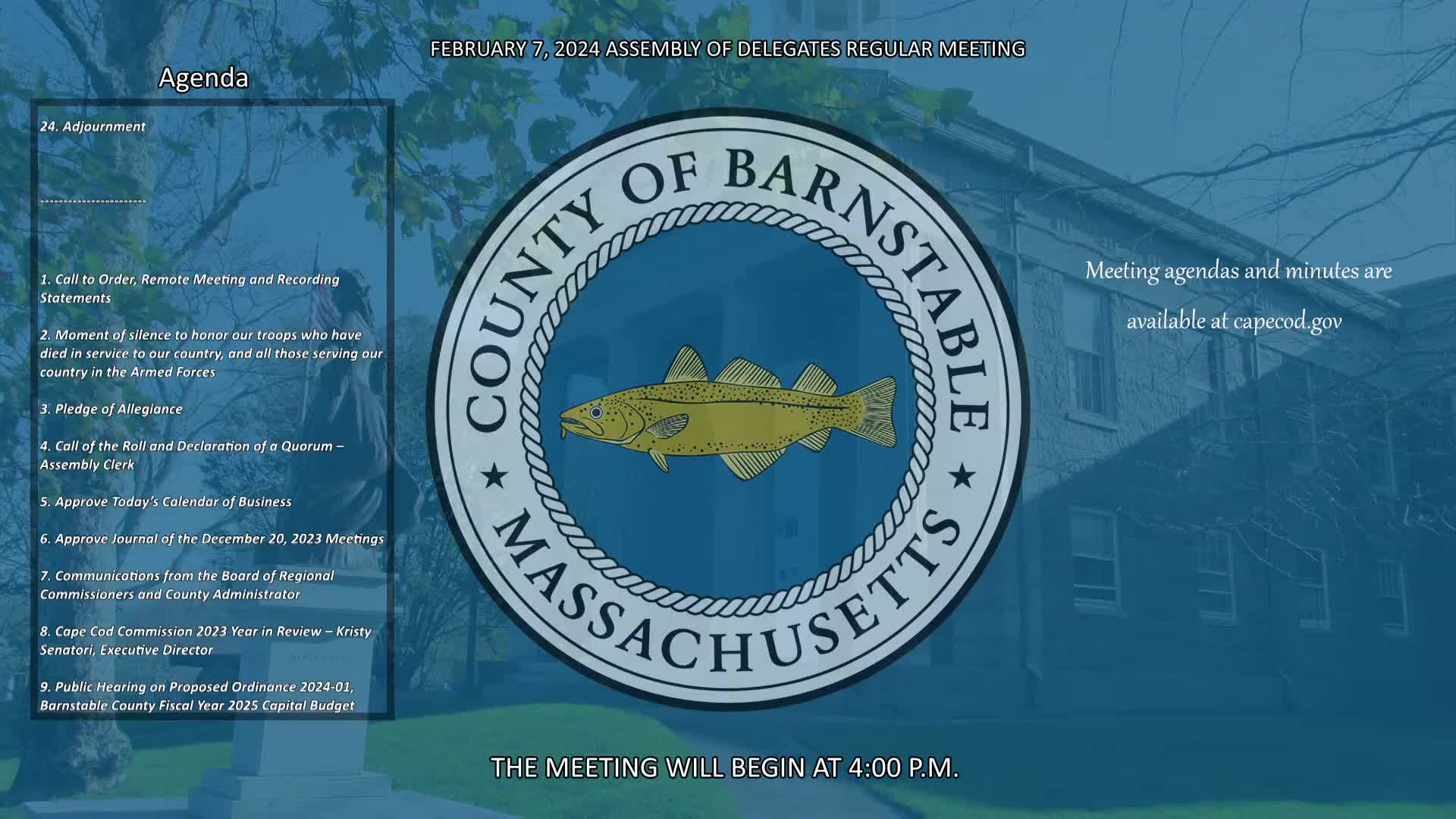 Thumbnail image for February 7, 2024 Assembly of Delegates Regular Meeting